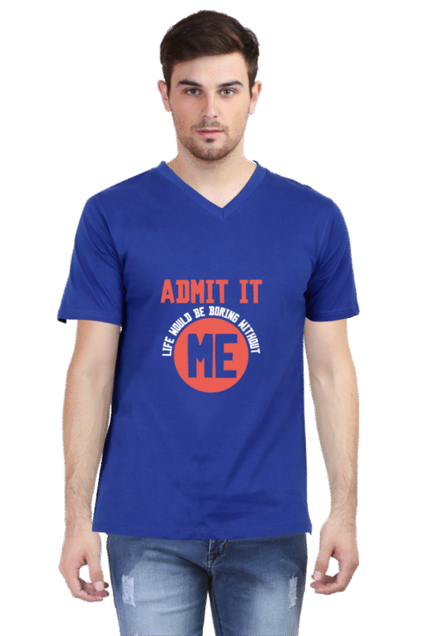 PJB Printed - Male V Neck T-Shirt -SARCASM46PNG01 13.82W 10.92H Front
