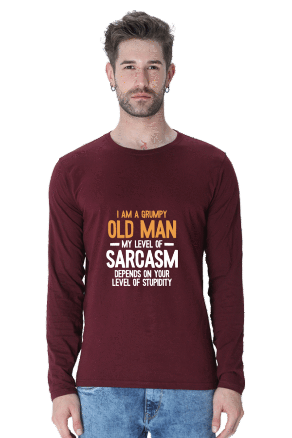 PJB Printed -Male Full Sleeve T-Shirt-SARCASM67PNG01_1 13.42W 10.62H Front