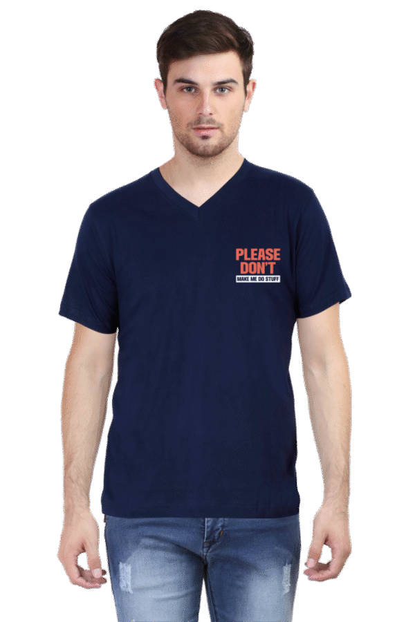 PJB Printed -Male V Neck T-Shirt -SARCASM41PNG01 4.41W 3.51H Front